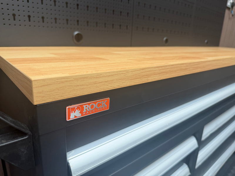 Load image into Gallery viewer, Rock RT-066 Steel 72" Wooden benchtop tool chest with backboard