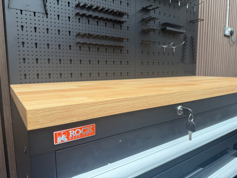 Load image into Gallery viewer, Rock RT-063 47" Steel wooden toped tool chest with draws and cabinets
