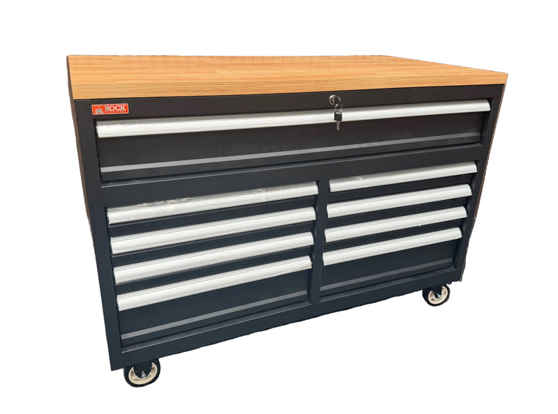 Load image into Gallery viewer, Rock RT-043 Steel 47" Tool chest with wooden top and drawers