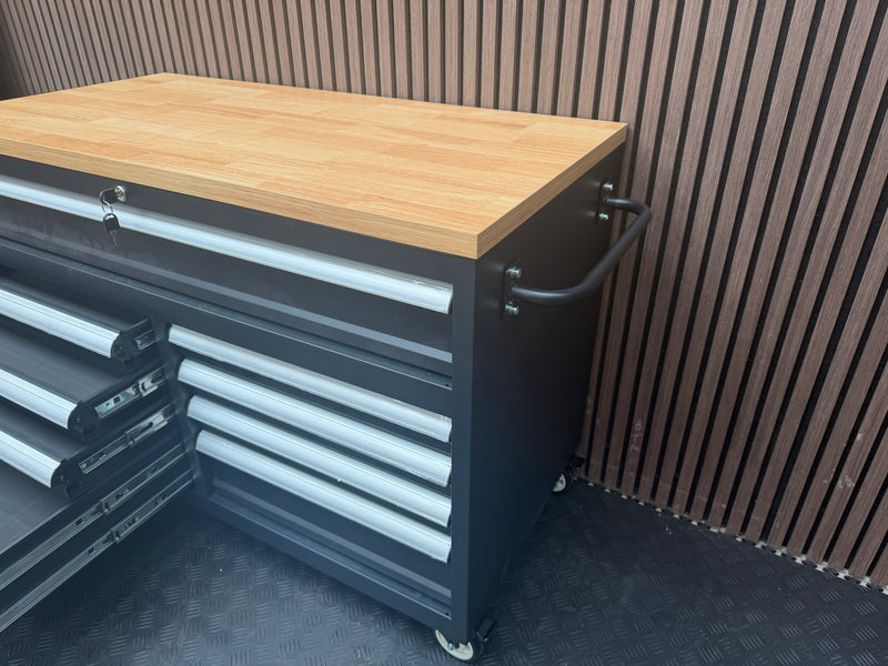 Load image into Gallery viewer, Rock RT-043 Steel 47" Tool chest with wooden top and drawers