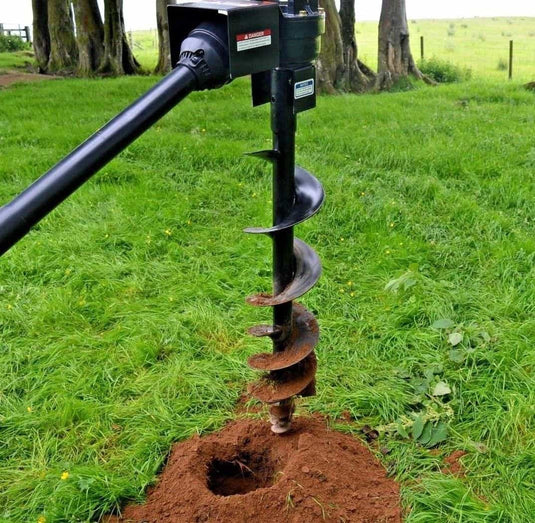 Tractor mounted PTO hole borer auger