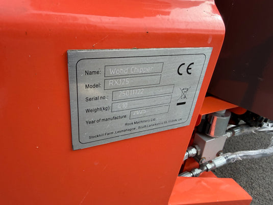 RX125 PTO Chipper - second hand