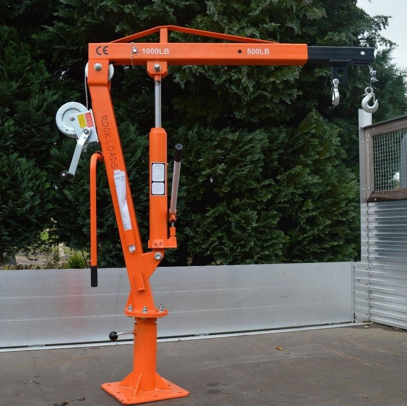 Load image into Gallery viewer, 1000lb Swivel Lifting Crane with Winch
